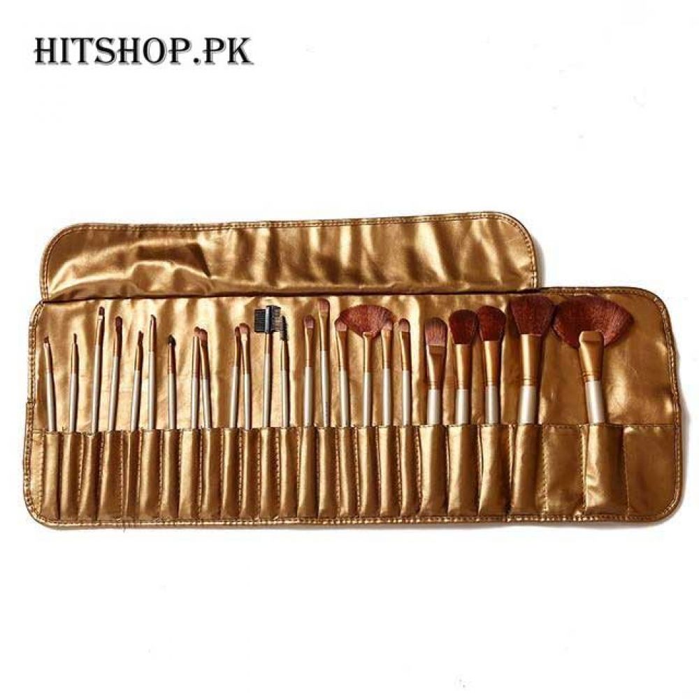 24 Pieces Naked  Brush Set With Leather Pouch